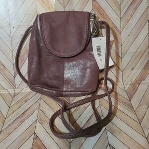 Hobo Fern Plum Graphite Leather Crossbody Women's Bag NWT